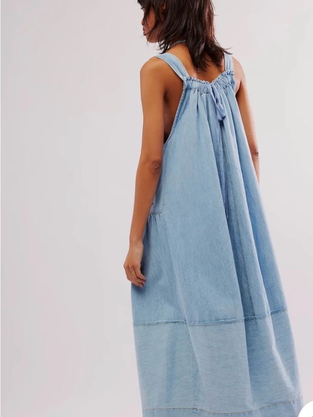 Free People Denim Machu Boho barrel overalls dress - Picture 3 of 8